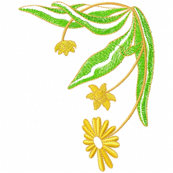 Flowers And Tree Embroidery Design 8